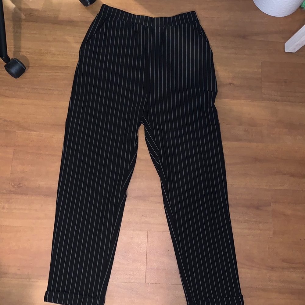 High waisted Stripes Trousers